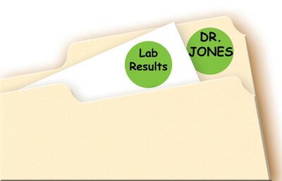 Avery Easy Peel Laser Color-Coding Labels, 3/4" Dia, Neon Green, 1,008 Labels/Pack (5468)