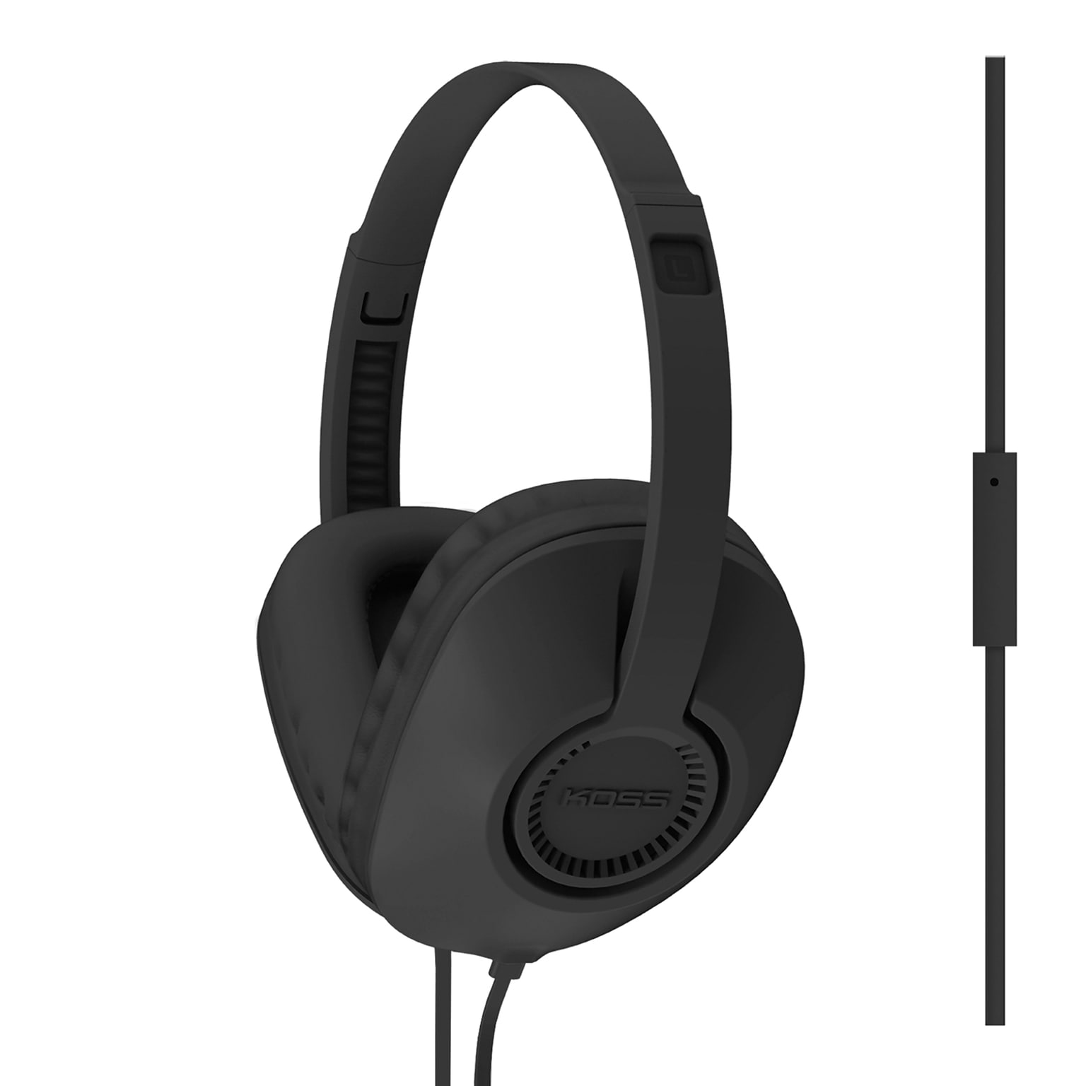 KOSS Over-Ear Headphones with Microphone and In-Line Remote, Black (UR23i)