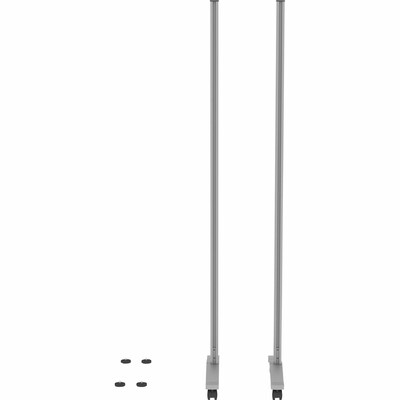 Lorell Adaptable Panel Legs for 71"H Configuration, Silver (LLR90271)