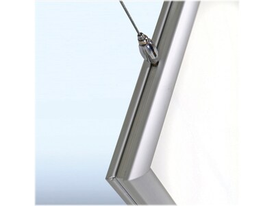 Azar Poster Holder, 24" x 36", Ceiling, Silver Aluminum (300416)