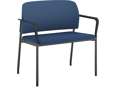 HON Accommodate Vinyl Upholstered Bariatric Stacking Chair, Blue/Textured Charcoal (HSB50.F.E.SX04.P