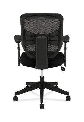 HON Prominent Mesh High-Back Task Chair, Center-Tilt, Adjustable Arms, Black Sandwich (BSXVL531MM10)