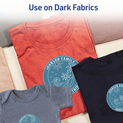Avery Printable Heat Iron On Transfer Paper for Dark Fabrics, 8-1/2" x 11" (3279)