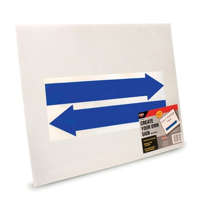 Cosco 15 x 19 Promotional Sign with Directional Arrows, White (098055)