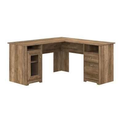 Bush Furniture Cabot 60"W Wood L-Shaped Computer Desk, Reclaimed Pine (WC31530K)