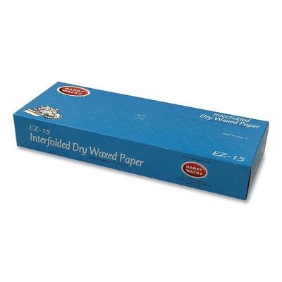 Handy Wacks Interfolded Dry Waxed Paper Deli Sheets, 10.75 x 15, White, 500/Box, 12 Boxes/Carton (