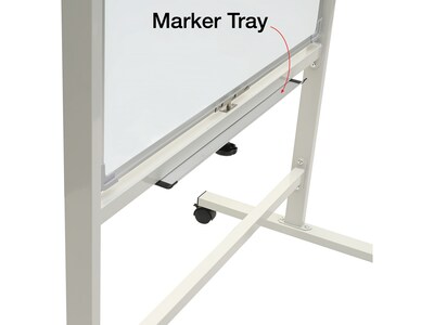 Excello Global Products Double Sided Magnetic Mobile Dry-Erase Whiteboard Easel, 36" x 42" (EGP-HD-0546)