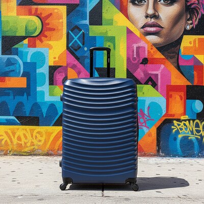 DUKAP Adly 32" Hardside Suitcase, 4-Wheeled Spinner, TSA Checkpoint Friendly, Blue (DKADL00XL-BLU)