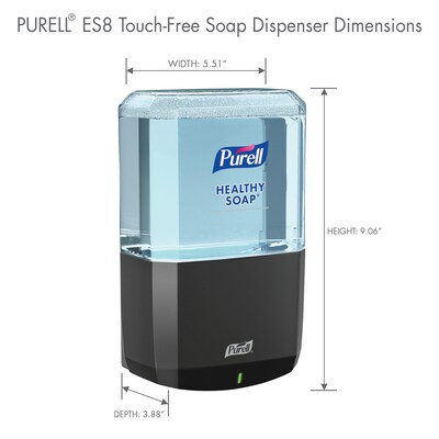PURELL HEALTHY SOAP ES8 Automatic Wall Mounted Hand Soap Dispenser, Black (7734-01)