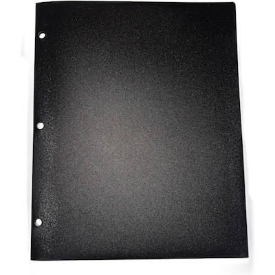3-Hole Punched 2-Pocket Presentation Folder, Black (60617)