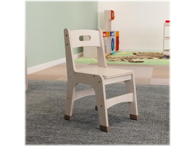 Flash Furniture Bright Beginnings Wooden Classroom Chair, Brown, 2 Pieces/Set (MK-KE24442-GG)