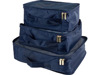 G Force 6-Piece Fabric Travel Pouch Set, Water Resistant, Midnight (27105-MIDNIGHT)
