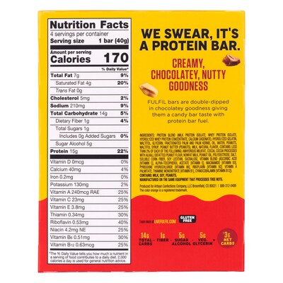 FULFIL Chocolate Peanut Butter Flavor Vitamin & Protein Standard Bar, 5.62 oz., 6/Pack (220-02913)