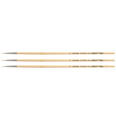 da Vinci TOP-ACRYL Oil and Acrylic Synthetic Bristle White Brush, 3 Brushes/Pack (DVXVA77822-3)