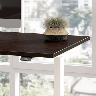 Bush Business Furniture Move 60 Series 72"W L Shaped Adjustable Standing Desk, Mocha Cherry (M6SL7278MRWK)