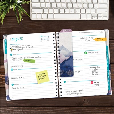 2025-2026 Global Printed Products Pastel Mountains 8.5" x 11" Academic Weekly & Monthly Planner, Paper Cover