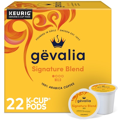 Gevalia Signature Blend Coffee Keurig® K-Cup® Pods, Light Roast, 22/Box (5305)