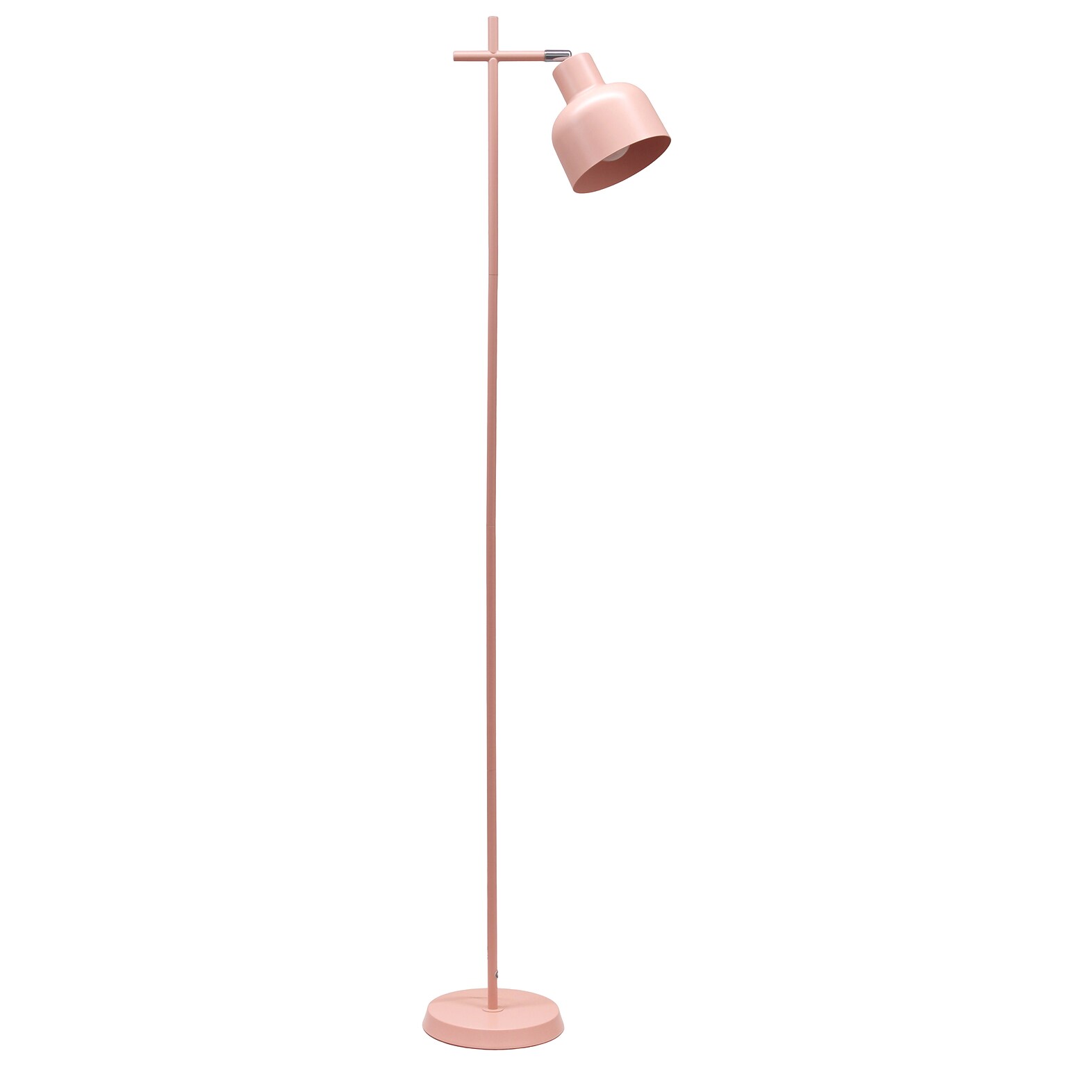 Simple Designs Sleek Essentials 54.72 Metal Floor Lamp with Round Shade, Pink (LF1051-PNK)