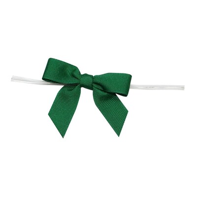 JAM Paper Grosgrain Bows, Forest Green, 100/Pack (52640349282)