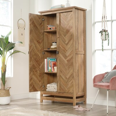 Sauder Cannery Bridge 72"H Storage Cabinet with 6 Shelves, Sindoori Mango (424190)