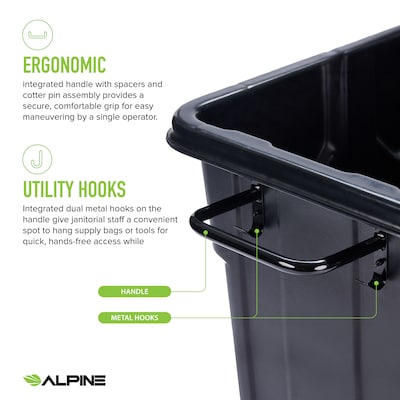 Alpine Industries Tilt Truck, 1/2 Cubic Yard, Black (500-12450-NRF-BLK)