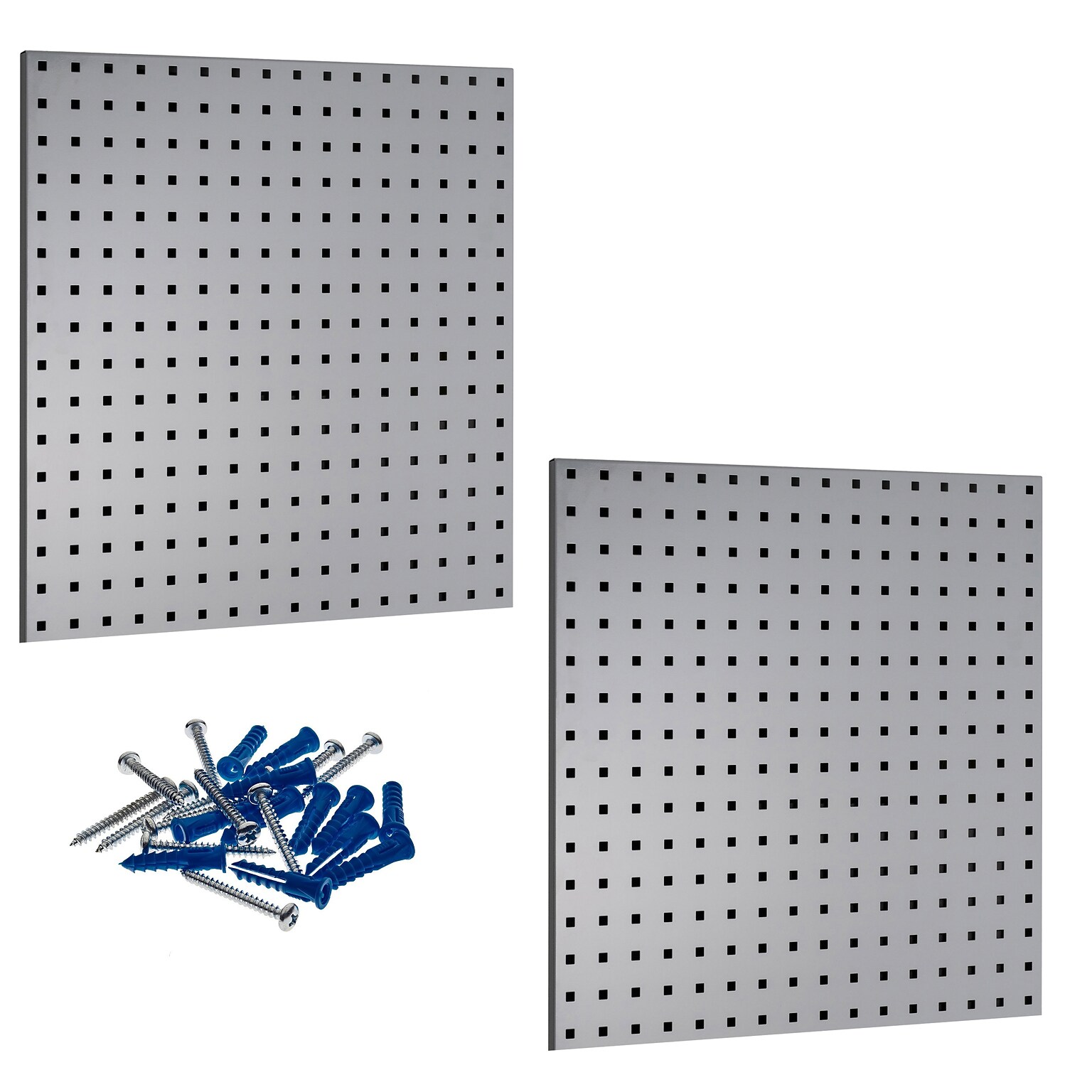 Triton Products LocBoard 24 x 24 x 9/16 Steel Square Hole Pegboards, 2/Set (LB1-G)