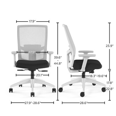 Union & Scale™ Workplace2.0™ 500 Series Vinyl Task Chair, Black (53485)
