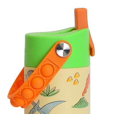 Elemental Core Pop Stainless Steel Double Wall Insulated Water Bottle, 18 oz., Skater Dinos (EBC18SD30P)