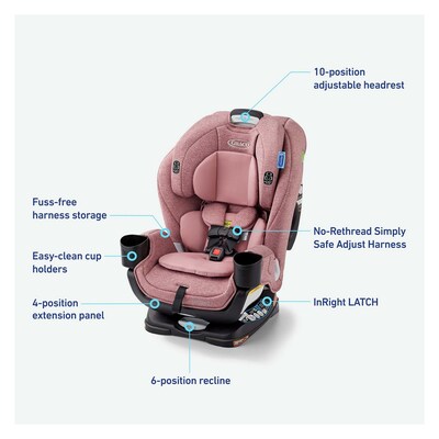 Graco Extend2Fit 3-in-1 Car Seat, Talia (2215453)