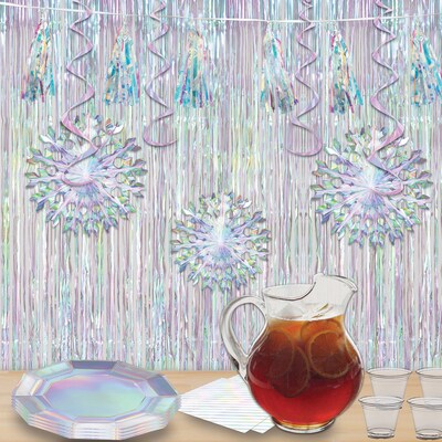 Beistle Metallic Fringe Curtain, Iridescent, 2/Pack (53528)