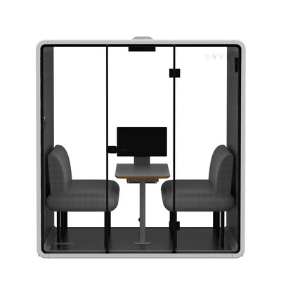FlexiSpot WorkCube Series Sound Absorbing 6 Person Privacy Booth, White (P6FW-KIT)