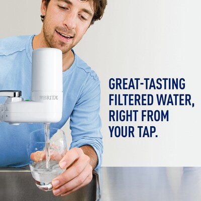 Brita On Tap Water Filtration System Faucets Replacement Filters, White (36309)