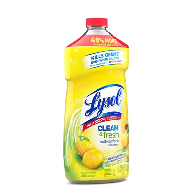 Lysol® Power & Fresh Multi-Surface Cleaner, Sparkling Lemon & Sunflower, 40 Oz, 9/Cs (1920078626)