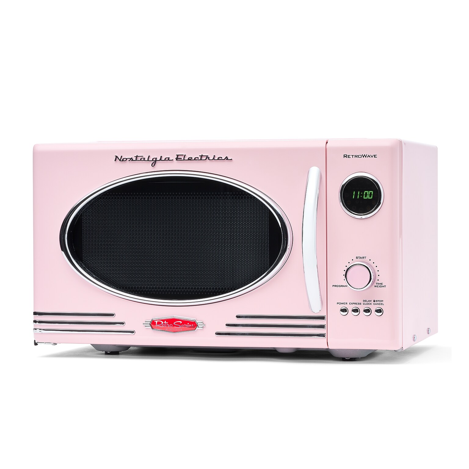 Nostalgia Retro 0.9 Cu. Ft. Countertop Microwave, Pink (NRMO9PK)