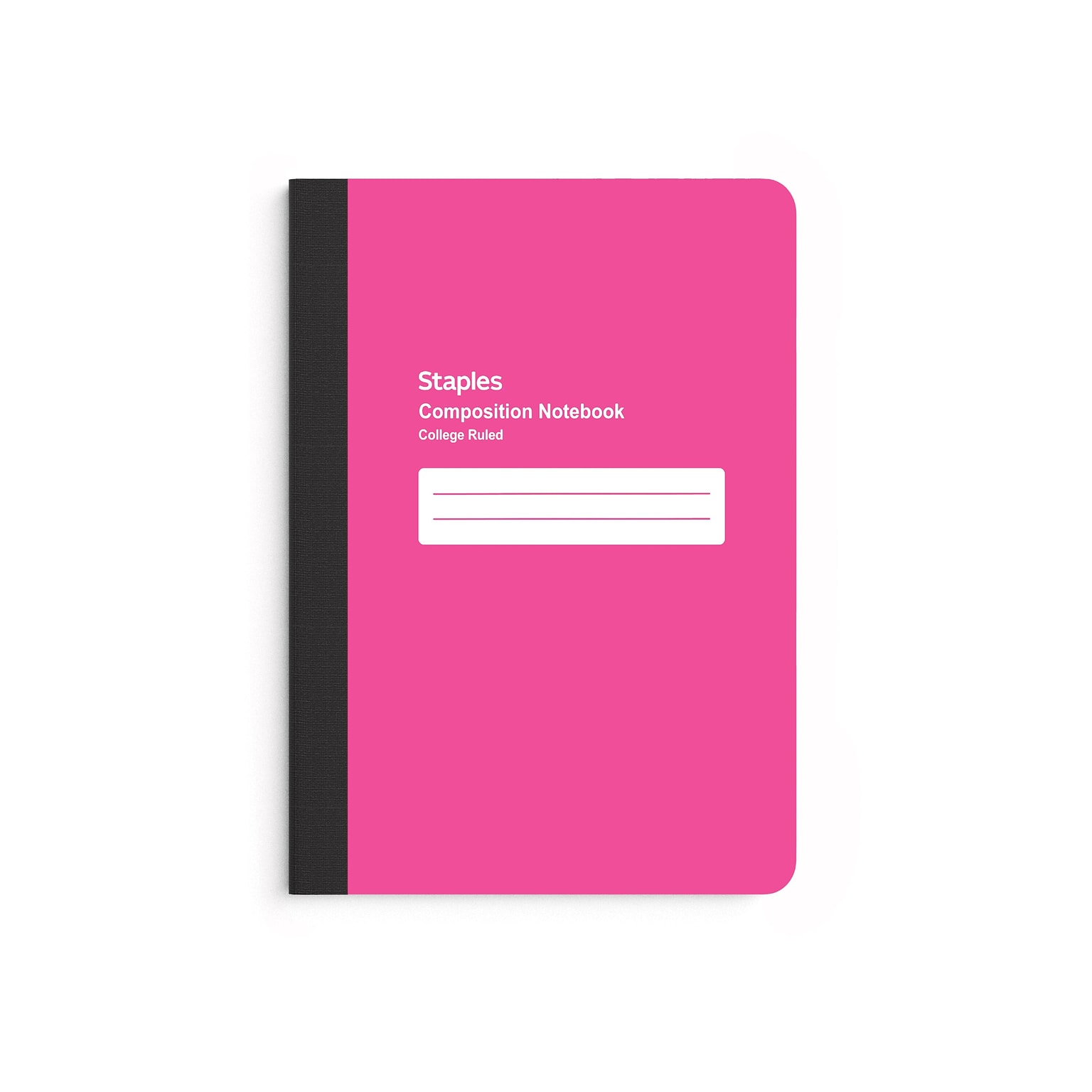 Staples Small Composition Notebook, 5 x 7, College Ruled, 80 Sheets, Pink (ST24491)