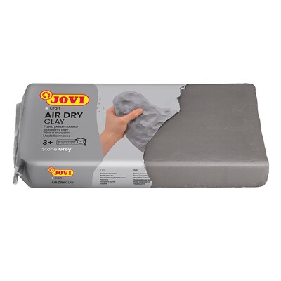 JOVI Air Dry Clay, Grey, 1.1lb Bar, Pack of 3 (JOV85G-3)