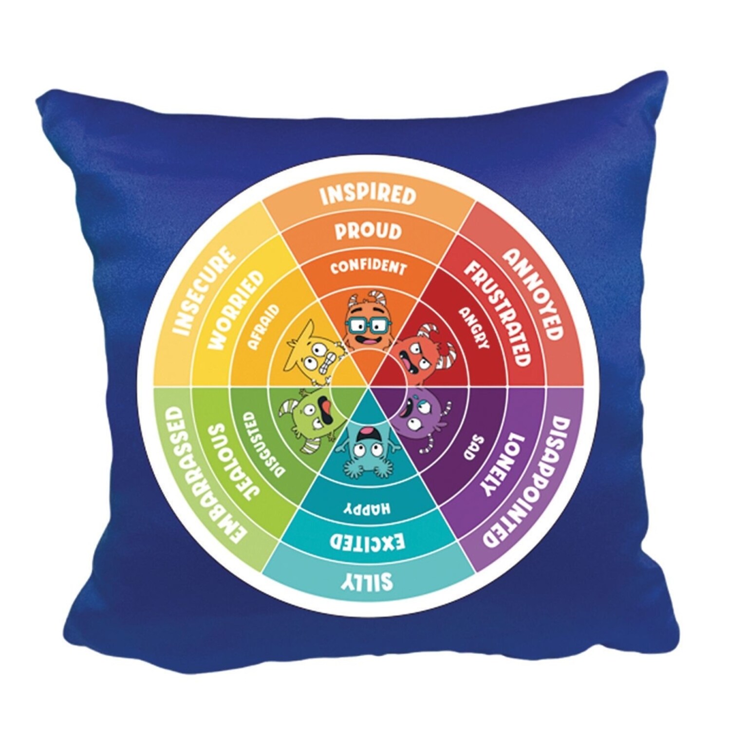 Open the Joy Social Emotional Learning Bundle Weighted Pillow with Emotion Wheel, Multicolored (LR4673)