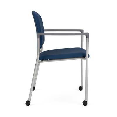 Lesro Chat Vinyl Guest Chair, Patriot Plus Blue Ridge/Silver (CX1171.SSV.CFL.F04-01PPBR)