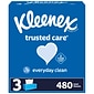 Kleenex Standard Facial Tissue, 2-Ply, 160 Sheets/Box, 3 Boxes/Pack (50219)