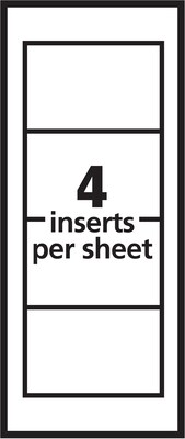 Avery Pin Style Laser/Inkjet Name Badge Kit, 2 1/4" x 3 1/2", Clear Holders with White Inserts, 24/Pack (74652)