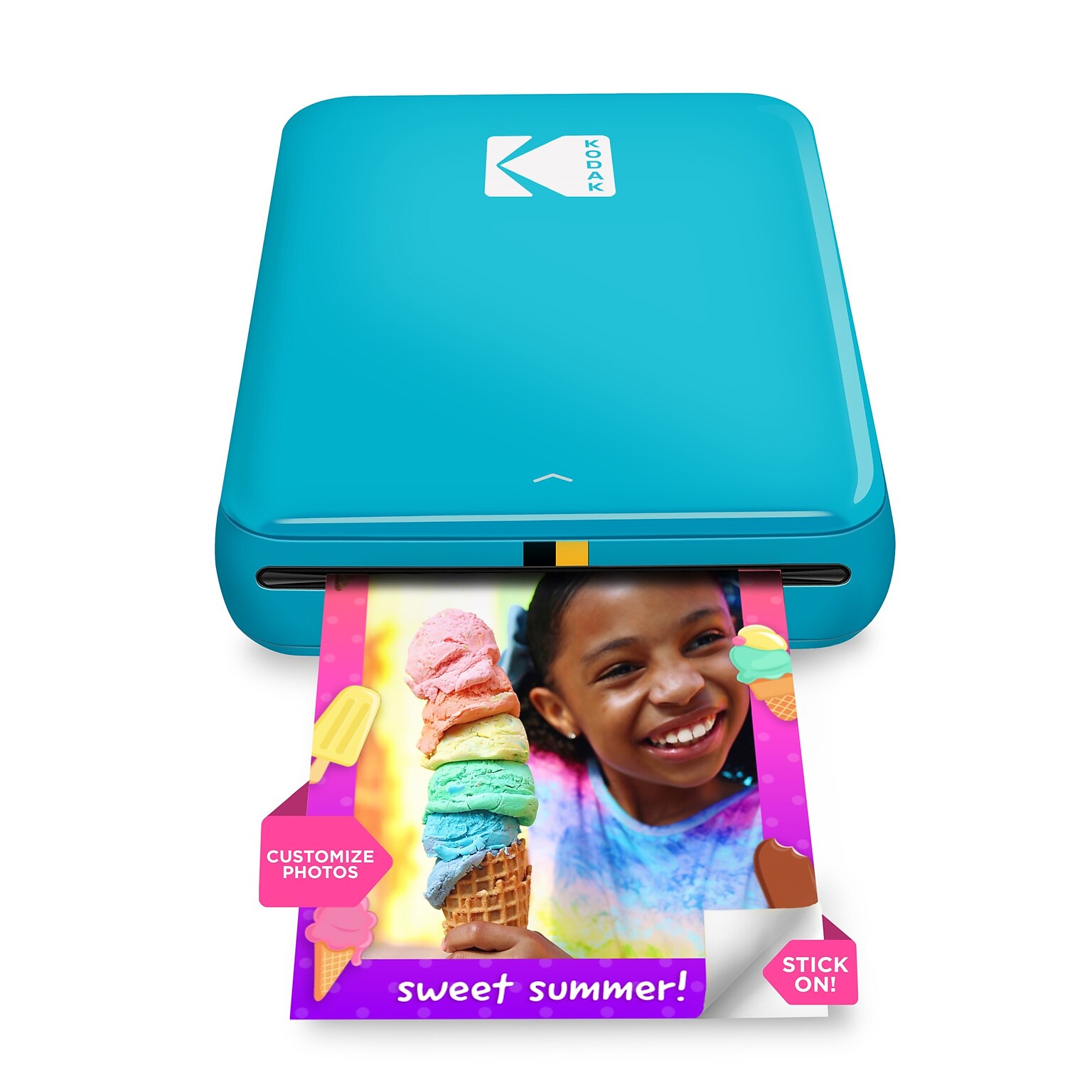 Kodak Step Mobile Zero Ink Instant Photo Printer, Single-Function, Blue (RODMP20AMZBL)