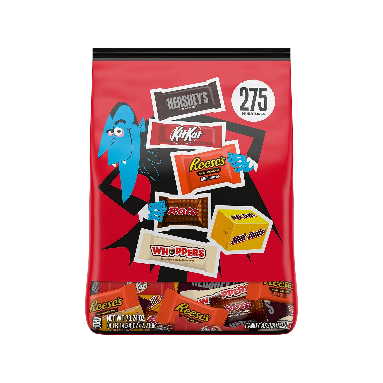 Hersheys Miniatures Assorted Chocolate Candies, 78.24 oz., 275 Pieces (34000-94545)