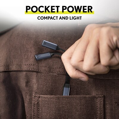 Overtime USB-C to USB-C & Type-C Audio and 100W Charging Splitter Adapter, Male to Female/Female, Black (OADCTCCBK)