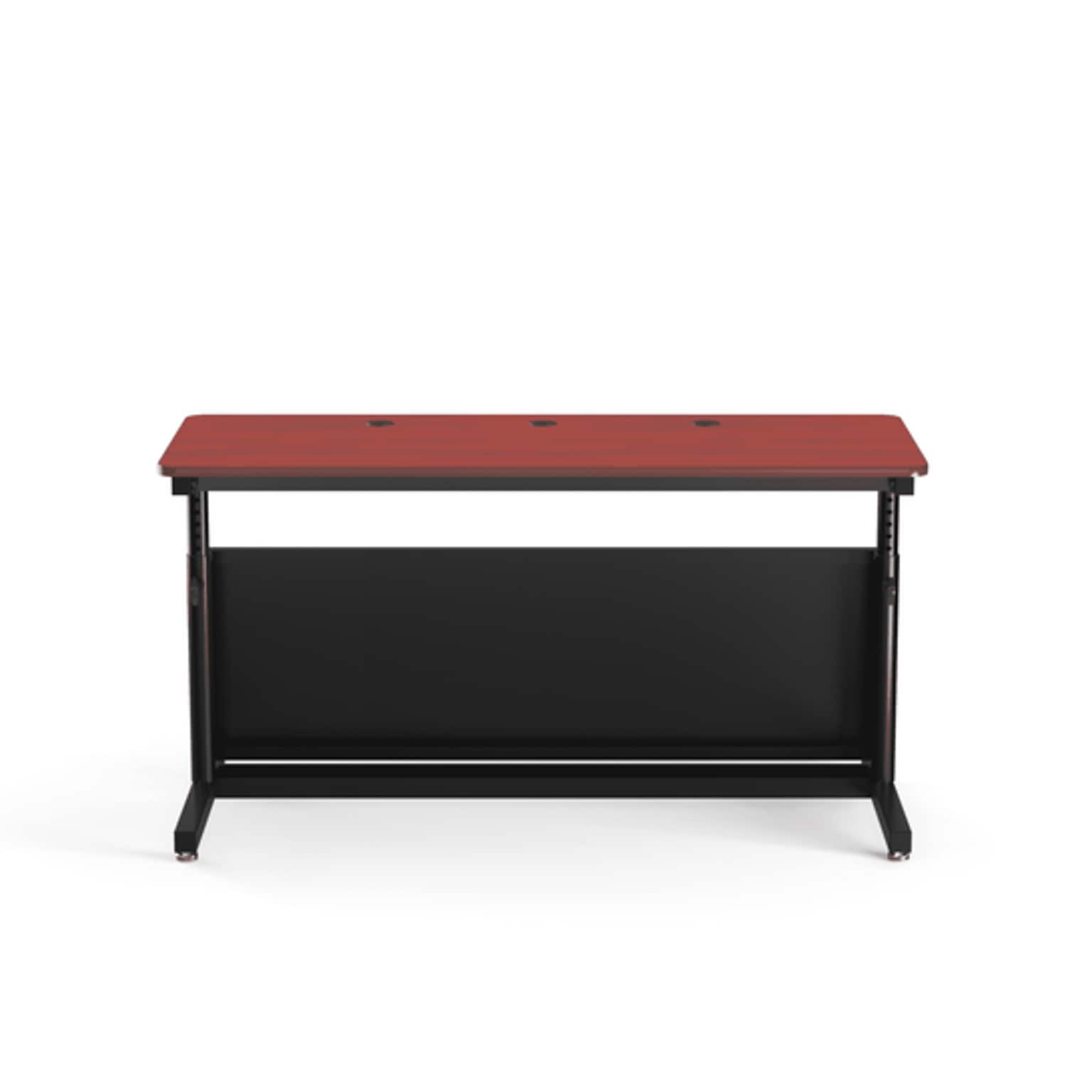 VersaDesk Deluxe 60W Manual Adjustable Standing Computer Table, Cherry/Black (CTL6030-BC)