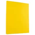 JAM Paper 30% Recycled Smooth Colored Paper, 24 lbs., 8.5 x 11, Yellow, 50 Sheets/Pack (103945A)