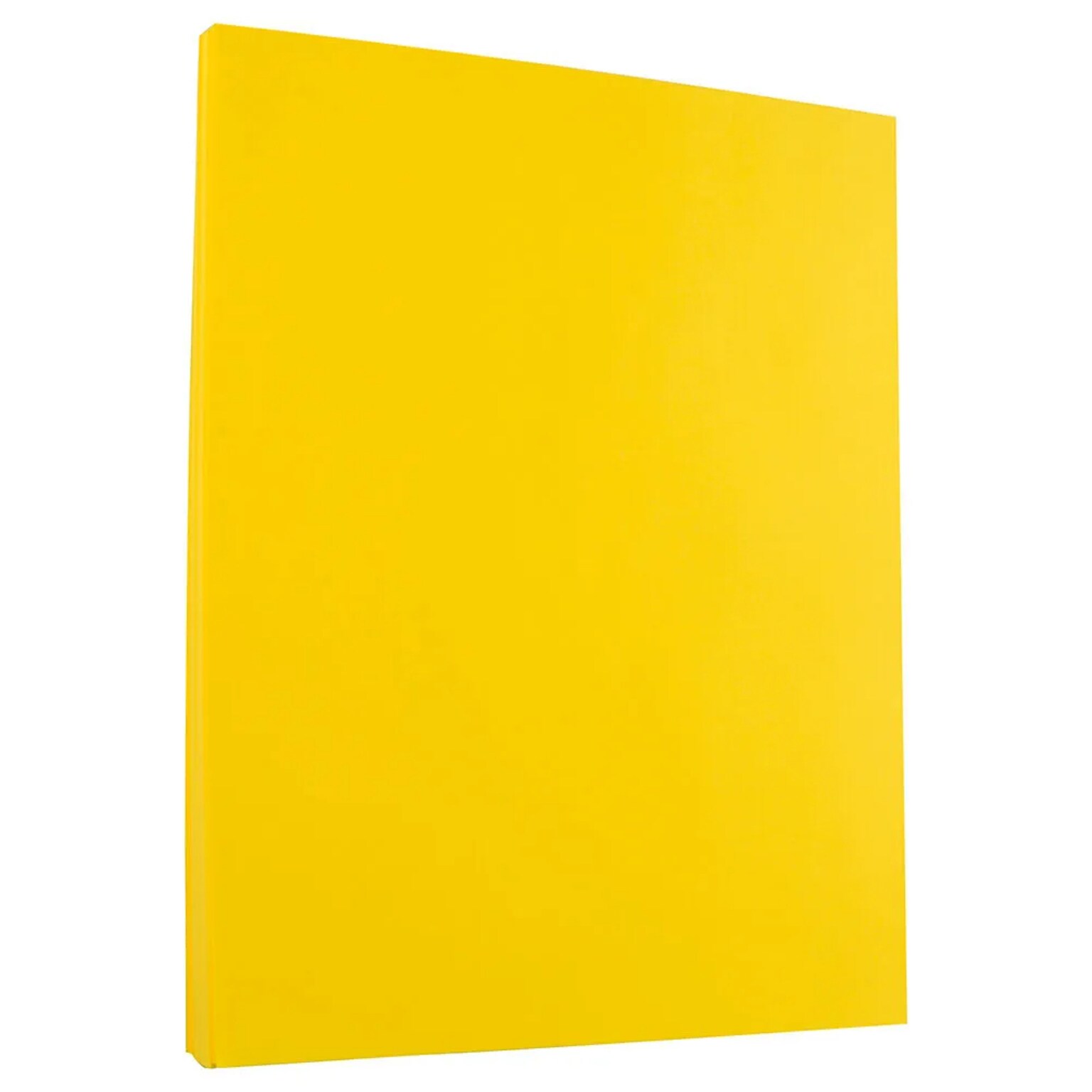 JAM Paper 30% Recycled Smooth Colored Paper, 24 lbs., 8.5 x 11, Yellow, 50 Sheets/Pack (103945A)