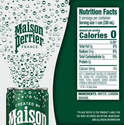 Perrier Sparkling Mineral Water, 11.15 oz., 8 Cans/Pack (NES35794)