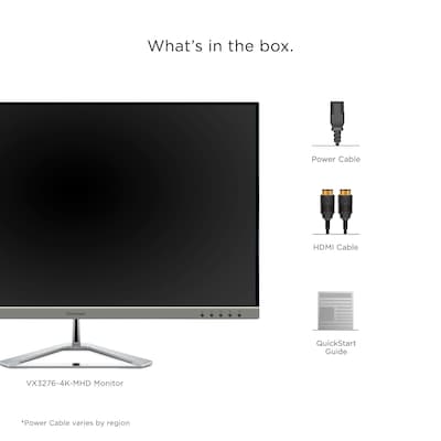 ViewSonic 32" UHD 4K 60Hz LCD Monitor, Silver (VX3276-4K-MHD)