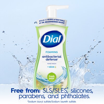Dial Antibacterial Foaming Hand Soap, Fresh Pear Scent, 8/Carton (017000347219)