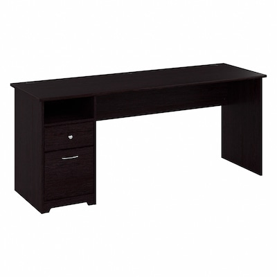 Bush Furniture Cabot 72"W Computer Desk with Drawers, Espresso Oak (WC31872)